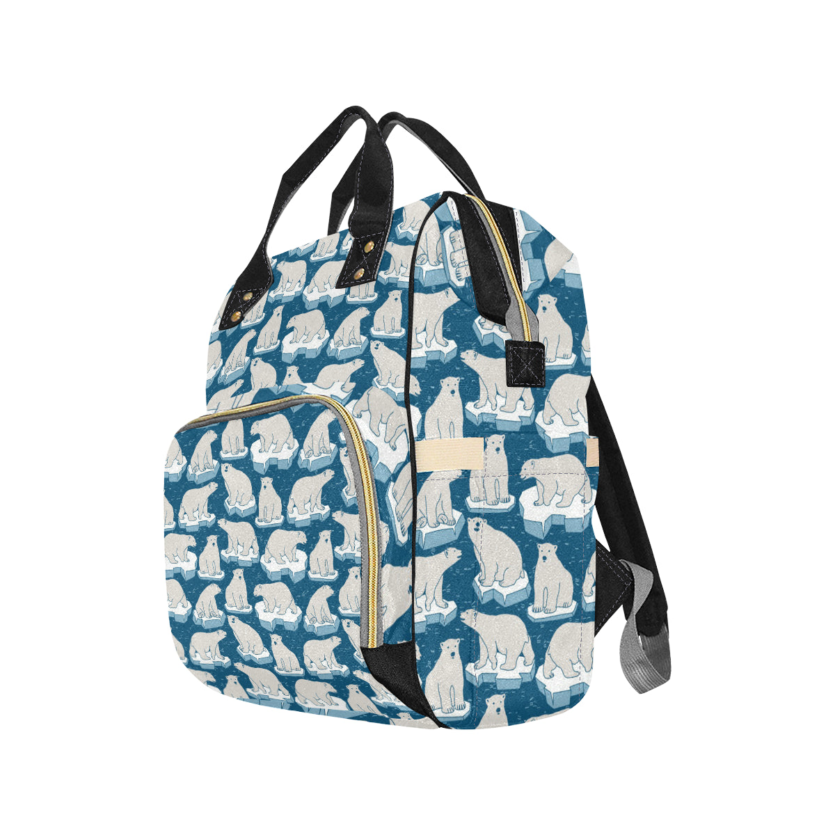 Polar Bear Pattern Print Design PB03 Diaper Bag Backpack