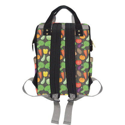 Vegan Funny Themed Design Print Diaper Bag Backpack