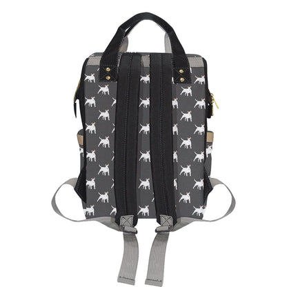 Bull Terriers Pattern Print Design 02 Diaper Bag Backpack
