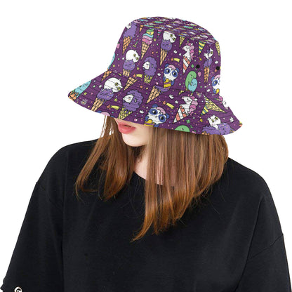 Ice Cream Pattern Print Design IC07 Unisex Bucket Hat