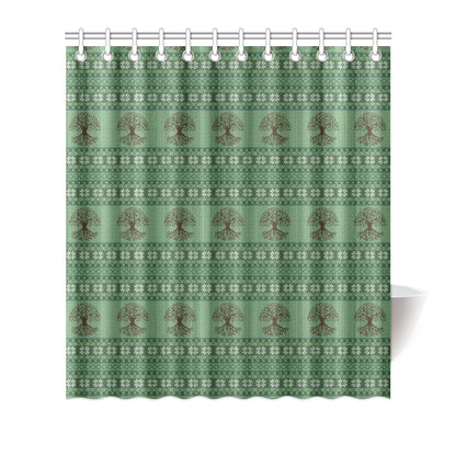 Celtic Pattern Print Design 09 Shower Curtain