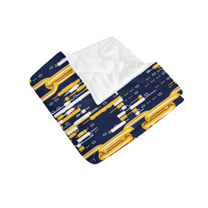 Cryptocurrency Chain Pattern Print Design 03 Premium Quilt