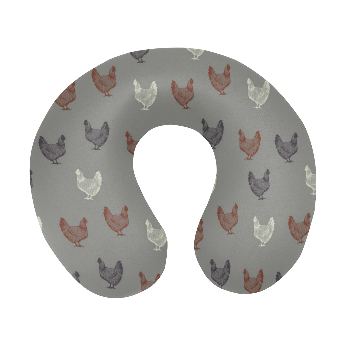 Chicken Pattern Print Design 01 U-Shaped Travel Neck Pillow