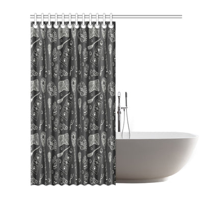 Lacrosse Pattern Print Design 01 Shower Curtain