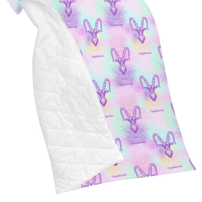 Capricorn Zodiac Pattern Print Design 02 Premium Quilt