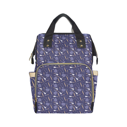 Cooking Kitchen Tools Pattern Print Design 04 Diaper Bag Backpack
