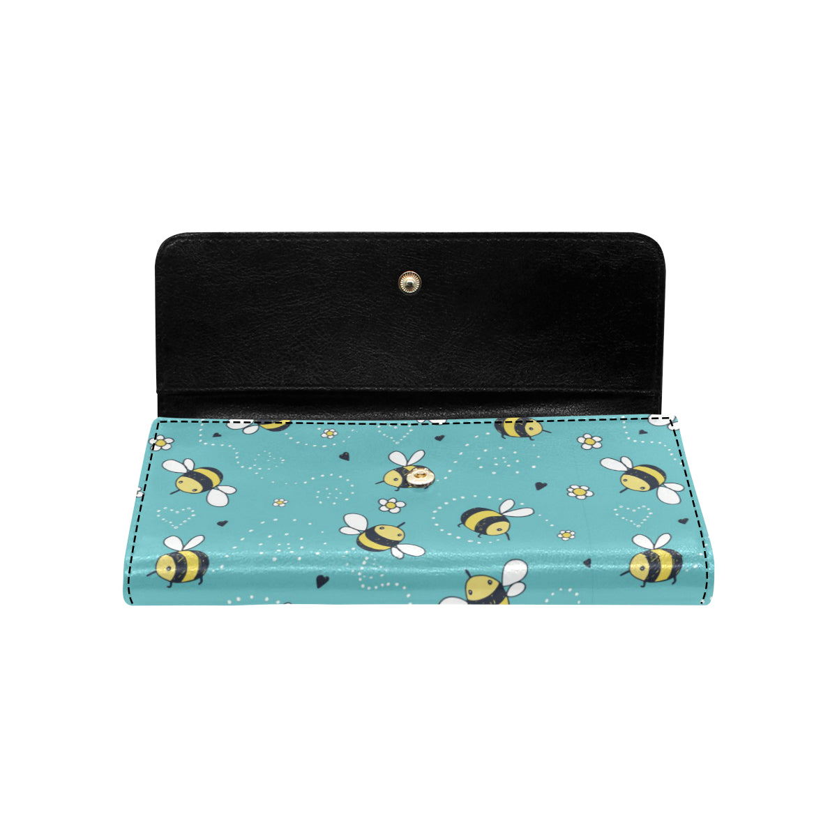 Bee Pattern Print Design BEE02 Women's Trifold Wallet