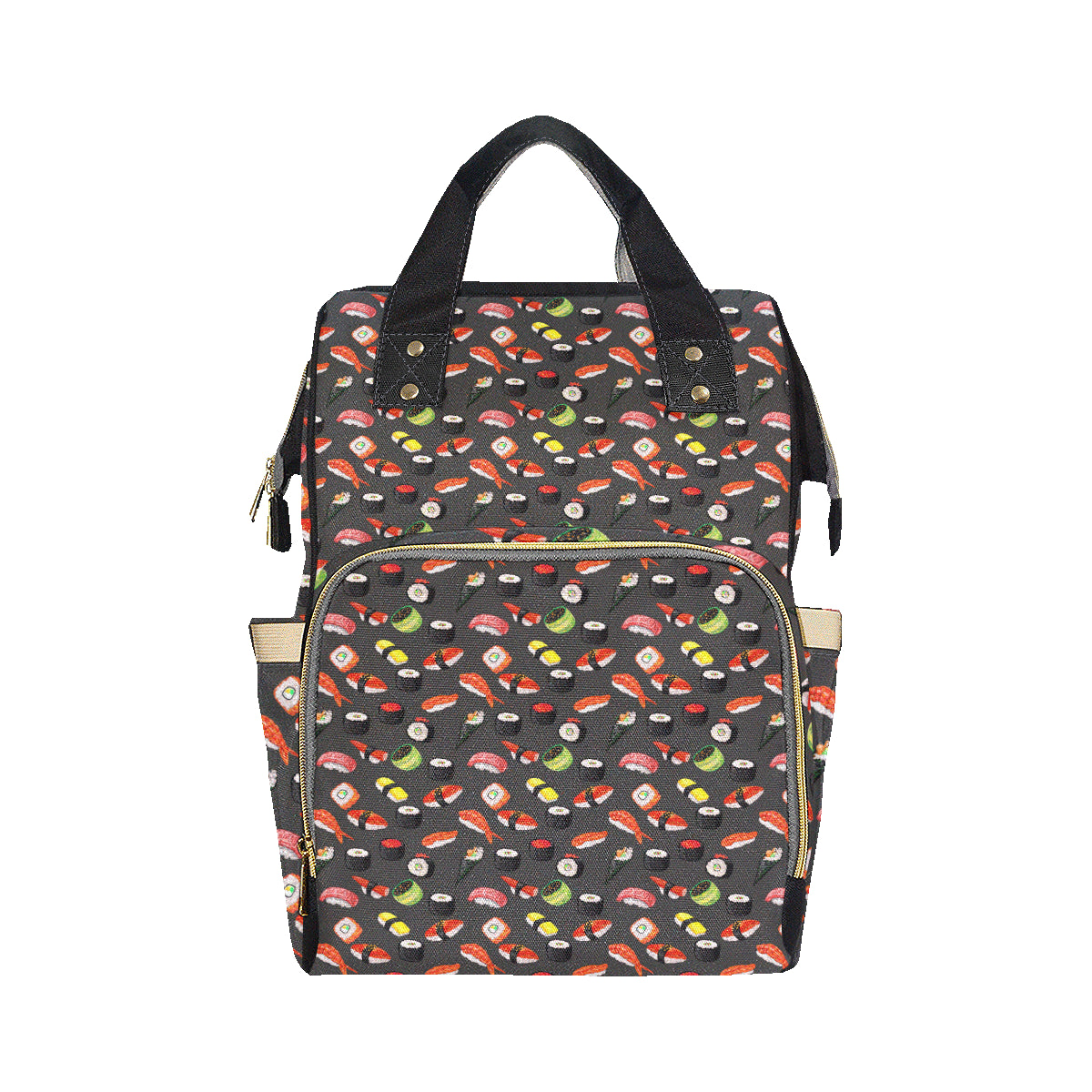 Sushi Design Print Diaper Bag Backpack