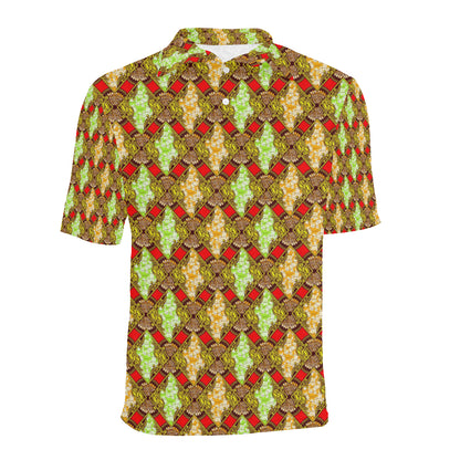 African Classic Print Pattern Men Polo Shirt