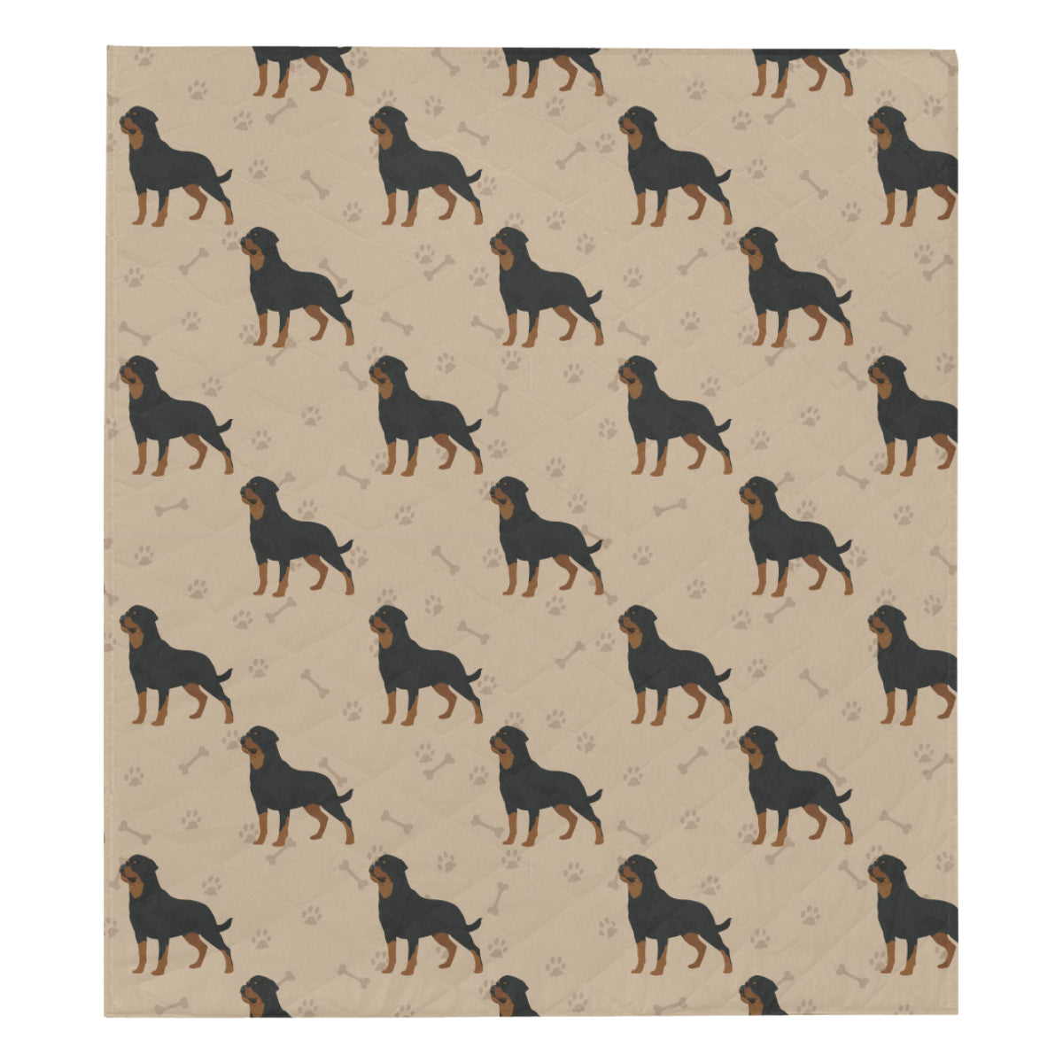 Rottweiler Pattern Print Design A01 Premium Quilt