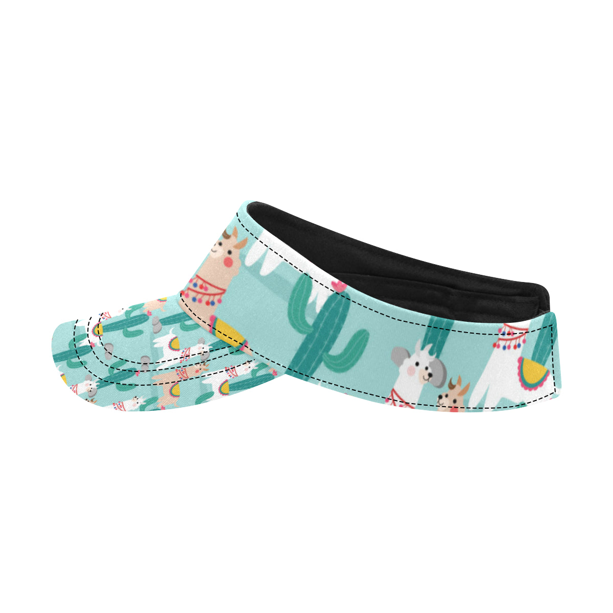 Llama Cactus Pattern Print Design 08 Unisex Sun Visor