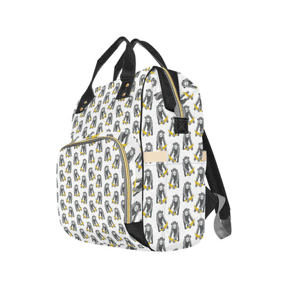 Chimpanzee Pattern Print Design 05 Diaper Bag Backpack