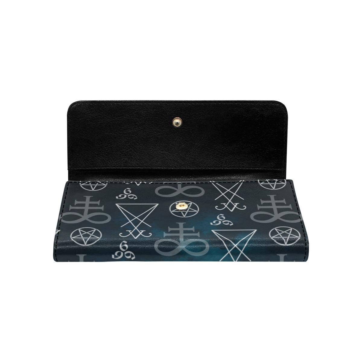 Pentagram Pattern Print Design A03 Women's Trifold Wallet