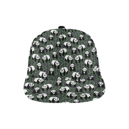 Panda Bear Bamboo Themed Print Snapback Cap
