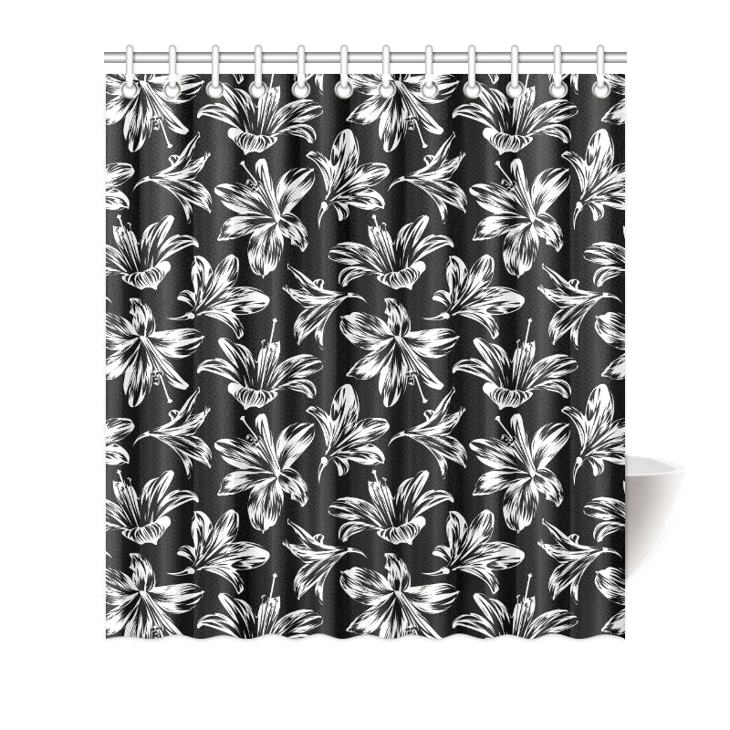 Amaryllis Pattern Print Design AL04 Shower Curtain