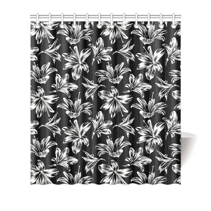 Amaryllis Pattern Print Design AL04 Shower Curtain