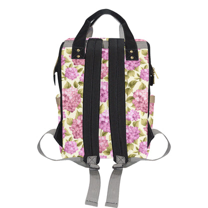 Hydrangea Pattern Print Design HD05 Diaper Bag Backpack