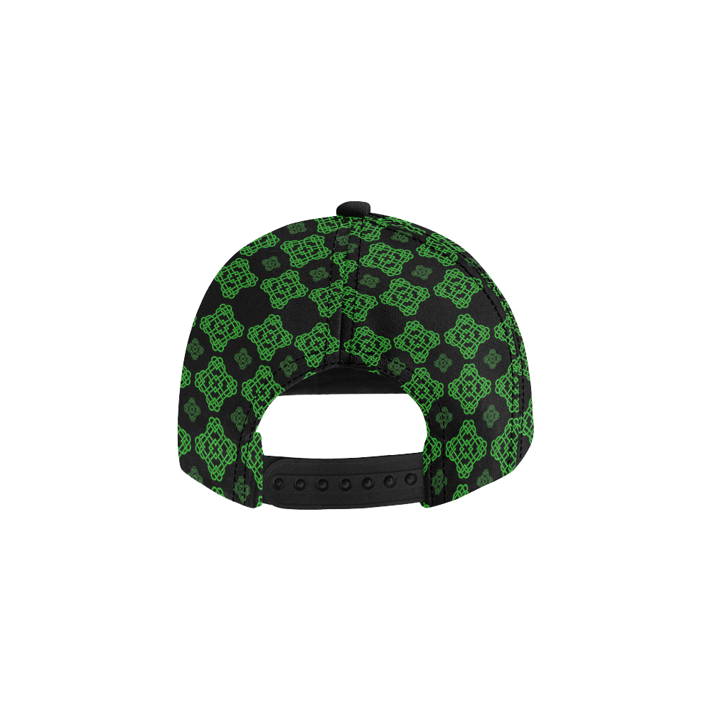 Celtic Knot Green Neon Design Snapback Cap