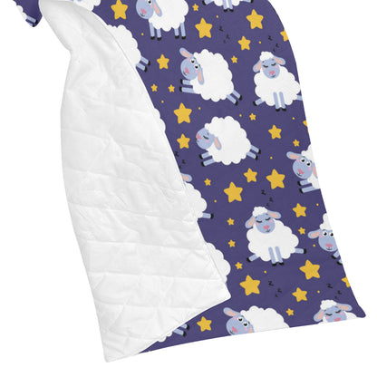 Sheep Pattern Print Design 03 Premium Quilt