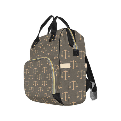 Libra Pattern Print Design 01 Diaper Bag Backpack