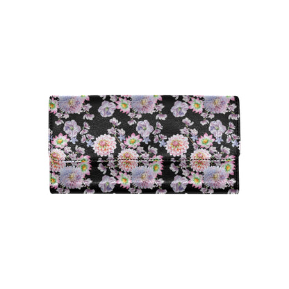 Dahlia Pattern Print Design DH012 Women's Trifold Wallet