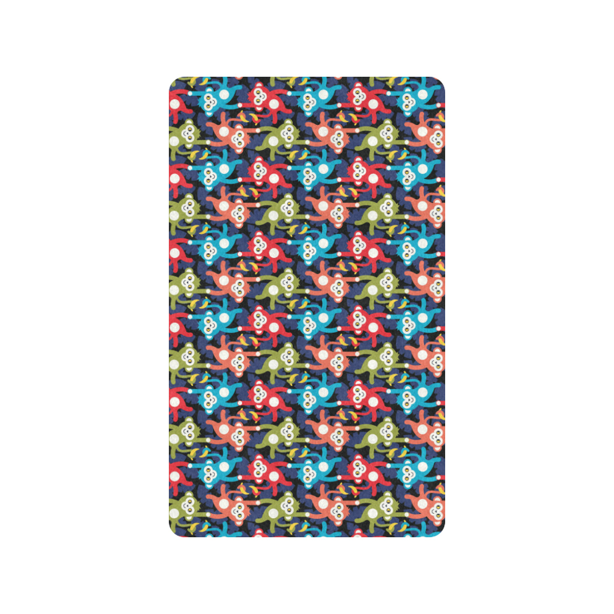 Monkey Colorful Design Themed Print Rubber Doormat