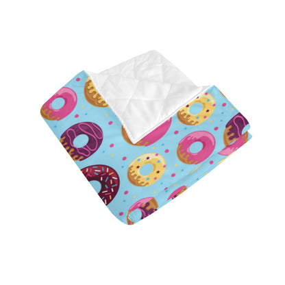 Donut Pattern Print Design DN07 Premium Quilt