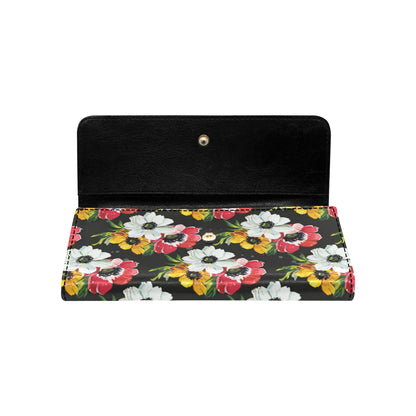 Anemone Pattern Print Design AM07 Women's Trifold Wallet