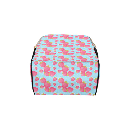 Strawberry Pattern Print Design SB04 Diaper Bag Backpack