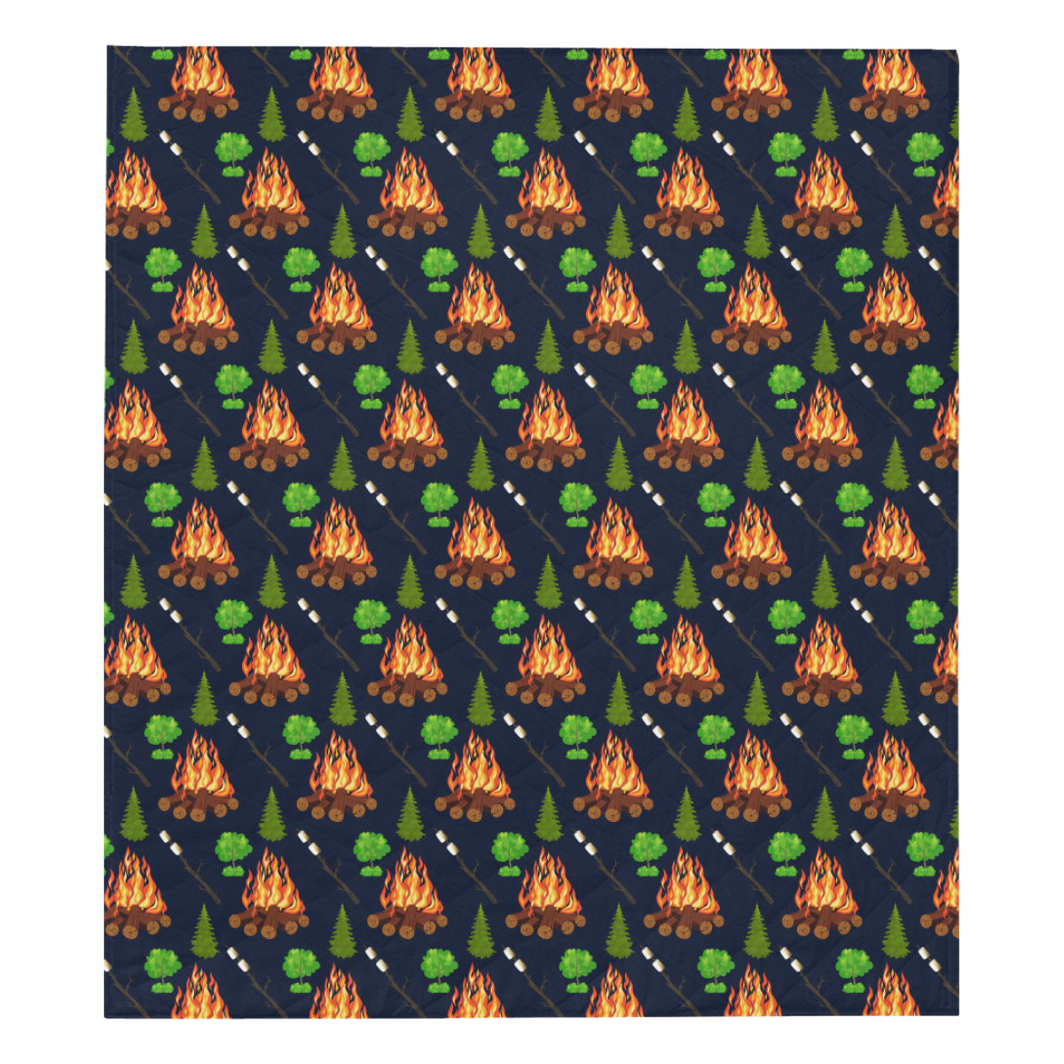 Camfire marshmallow Camping Design Print Premium Quilt