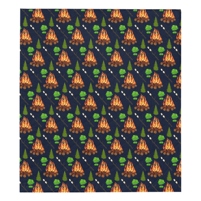 Camfire marshmallow Camping Design Print Premium Quilt