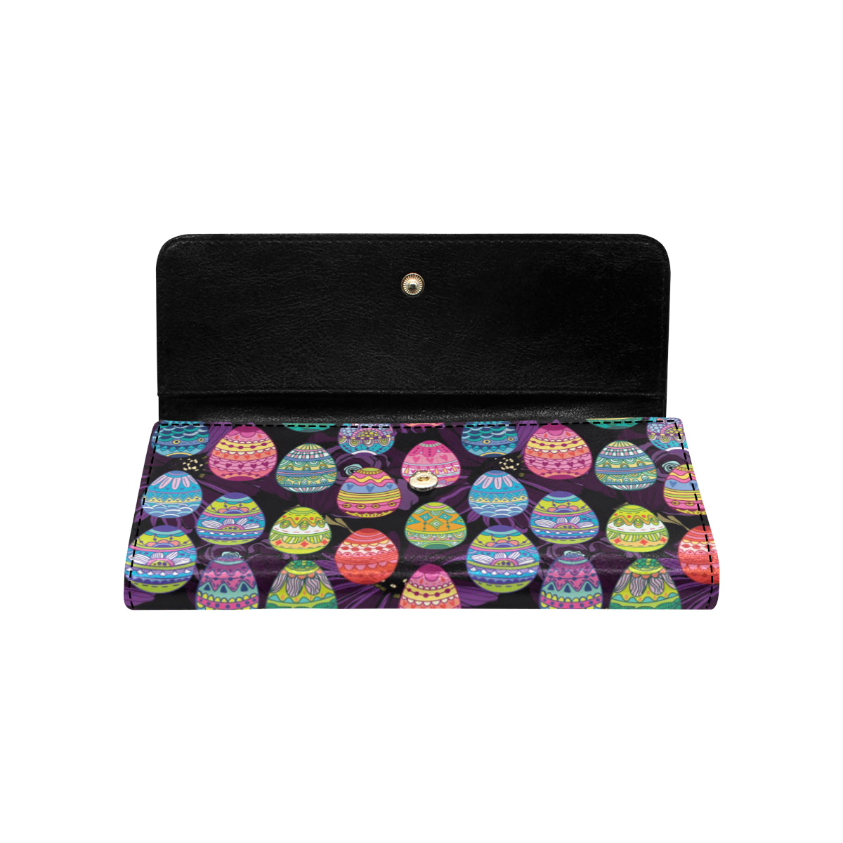 Easter Eggs Pattern Print Design RB08 Women's Trifold Wallet