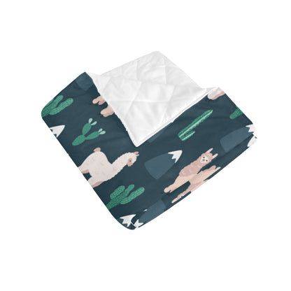 Llama Pattern Print Design 06 Premium Quilt