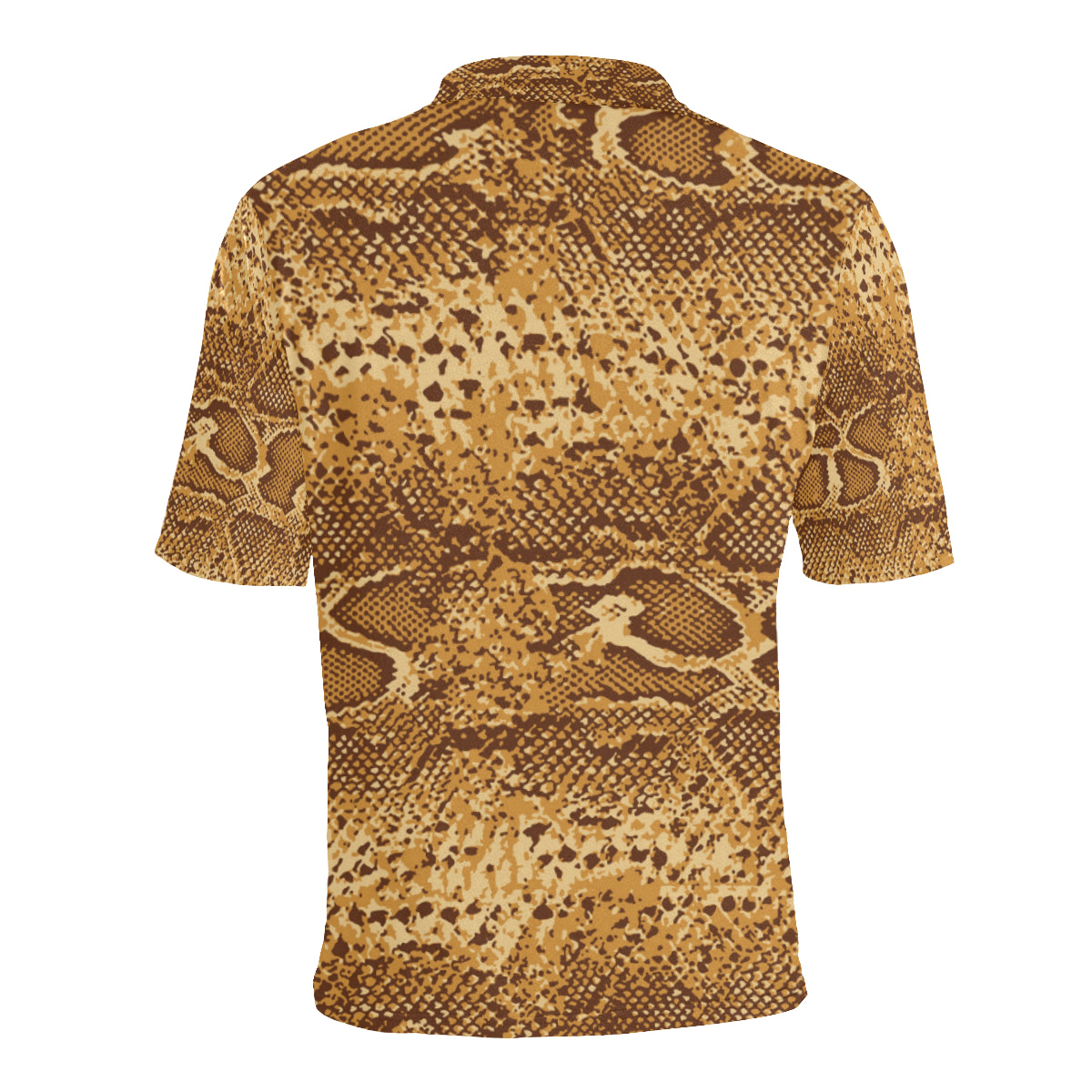 Python Brown Pattern Print Design A03 Men Polo Shirt