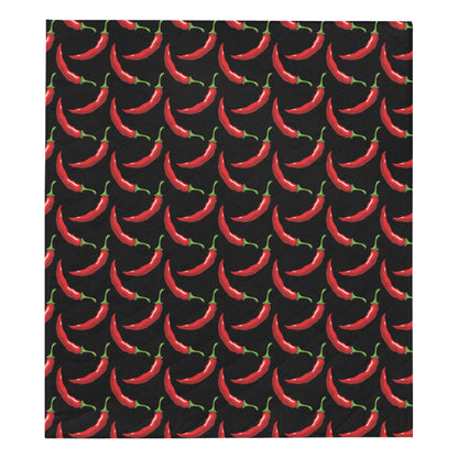 Chilli Pepper Pattern Print Design 01 Premium Quilt