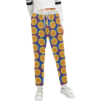 Sunflower Hand Drawn Style Print Unisex Sweatpants