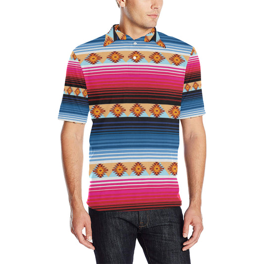 Mexican Pattern Print Design 03 Men Polo Shirt