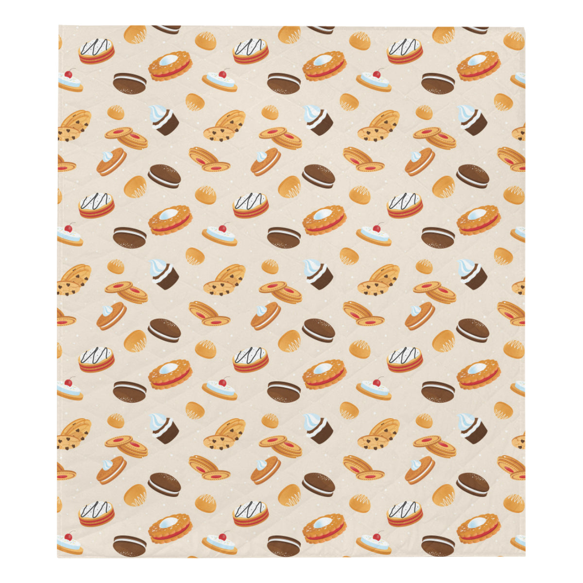 Biscuit Pattern Print Design 01 Premium Quilt