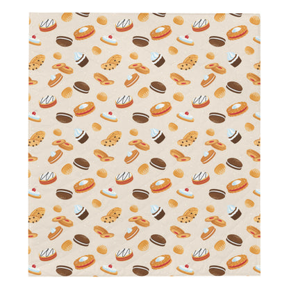 Biscuit Pattern Print Design 01 Premium Quilt