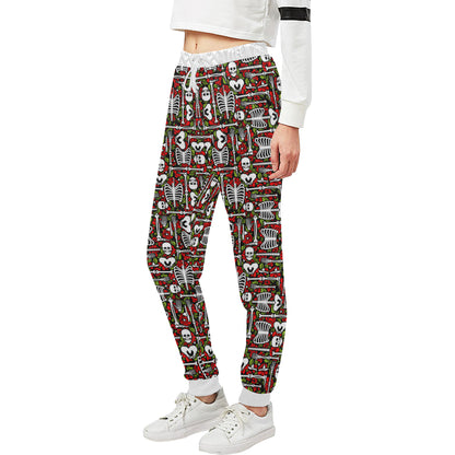 Skeleton Pattern Print Unisex Sweatpants