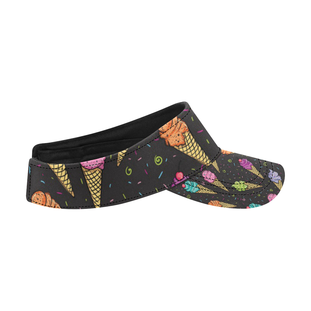 Ice Cream Pattern Print Design IC06 Unisex Sun Visor