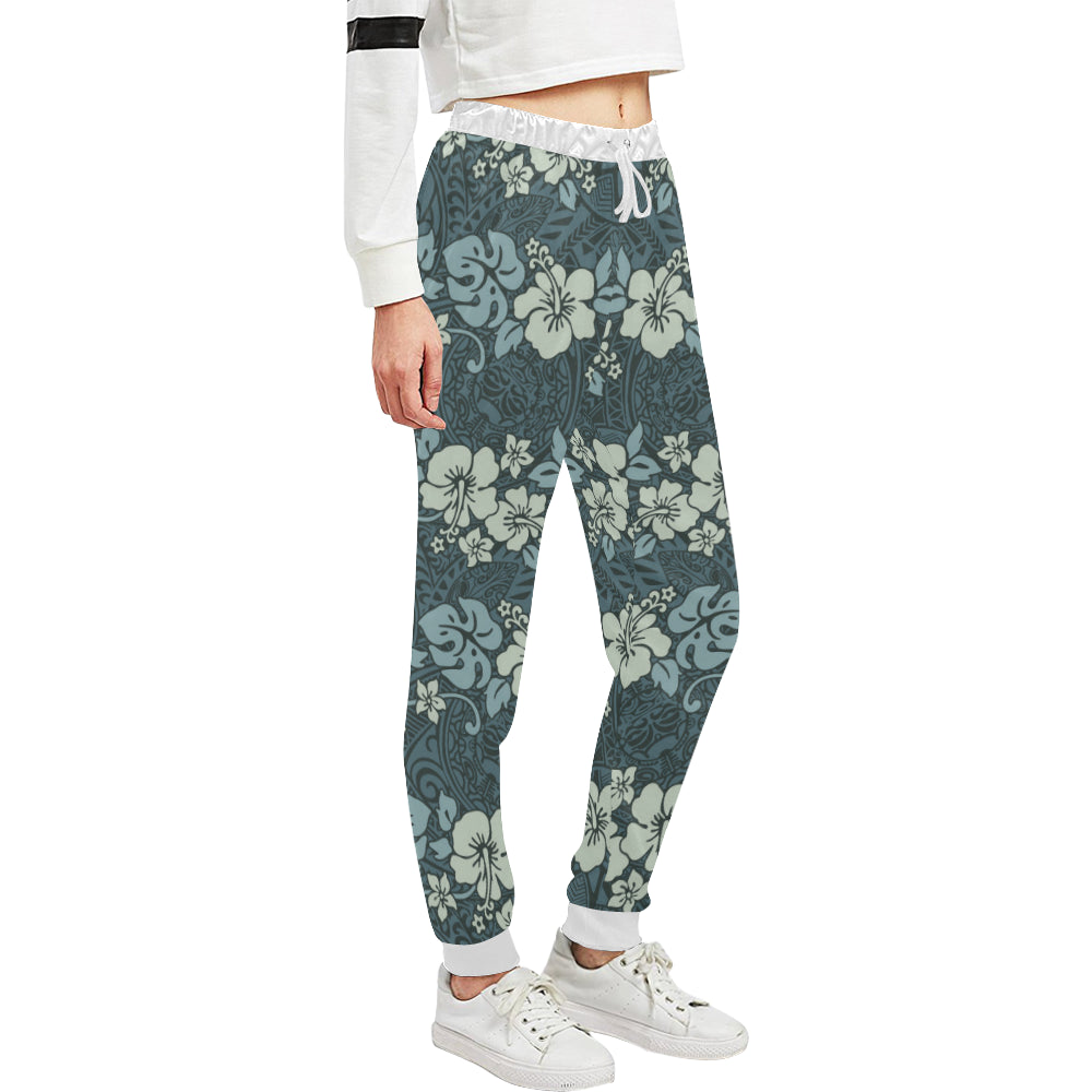 Flower Hawaiian Hibiscus Style Print Pattern Unisex Sweatpants