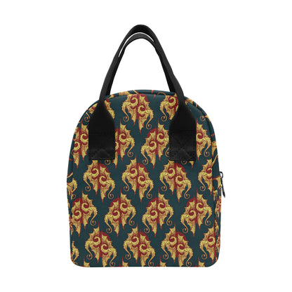 Dragons Gold Design Pattern Insulated Lunch Bag