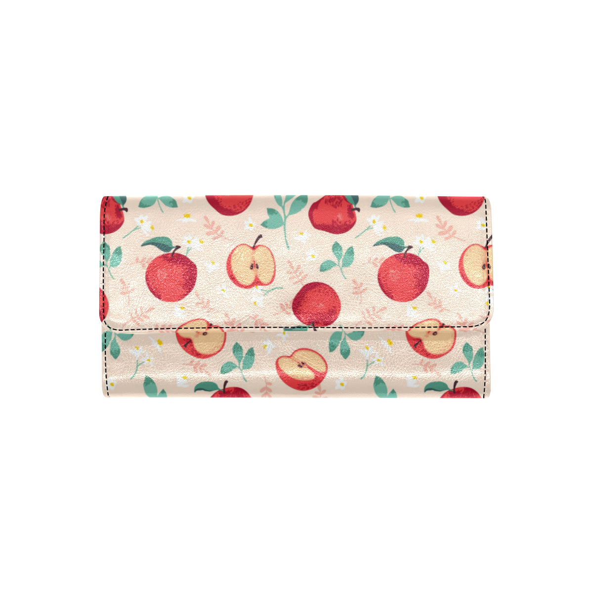Apple Pattern Print Design AP06 Women's Trifold Wallet