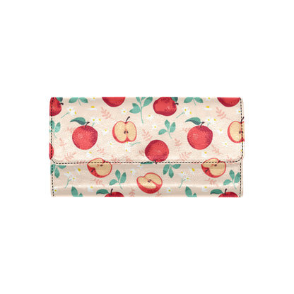 Apple Pattern Print Design AP06 Women's Trifold Wallet
