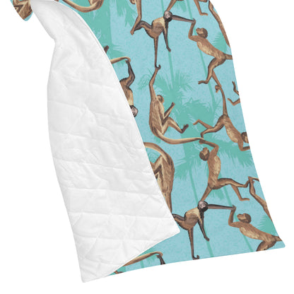 Monkey Pattern Print Design 04 Premium Quilt