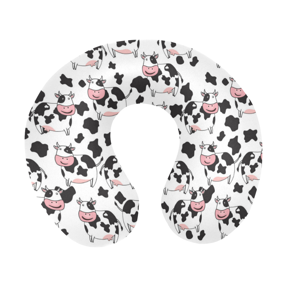 Cow Pattern Print Design 02 U-Shaped Travel Neck Pillow