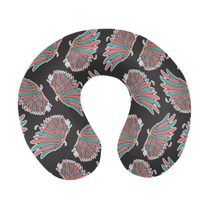 Angel Wings Pattern Print Design 05 U-Shaped Travel Neck Pillow