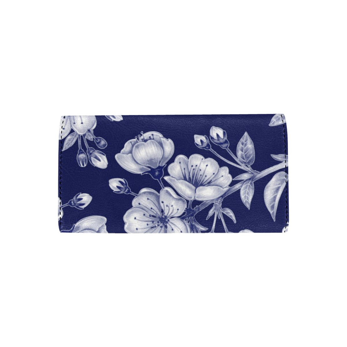 Cherry Blossom Pattern Print Design CB01 Women's Trifold Wallet