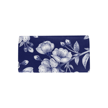 Cherry Blossom Pattern Print Design CB01 Women's Trifold Wallet